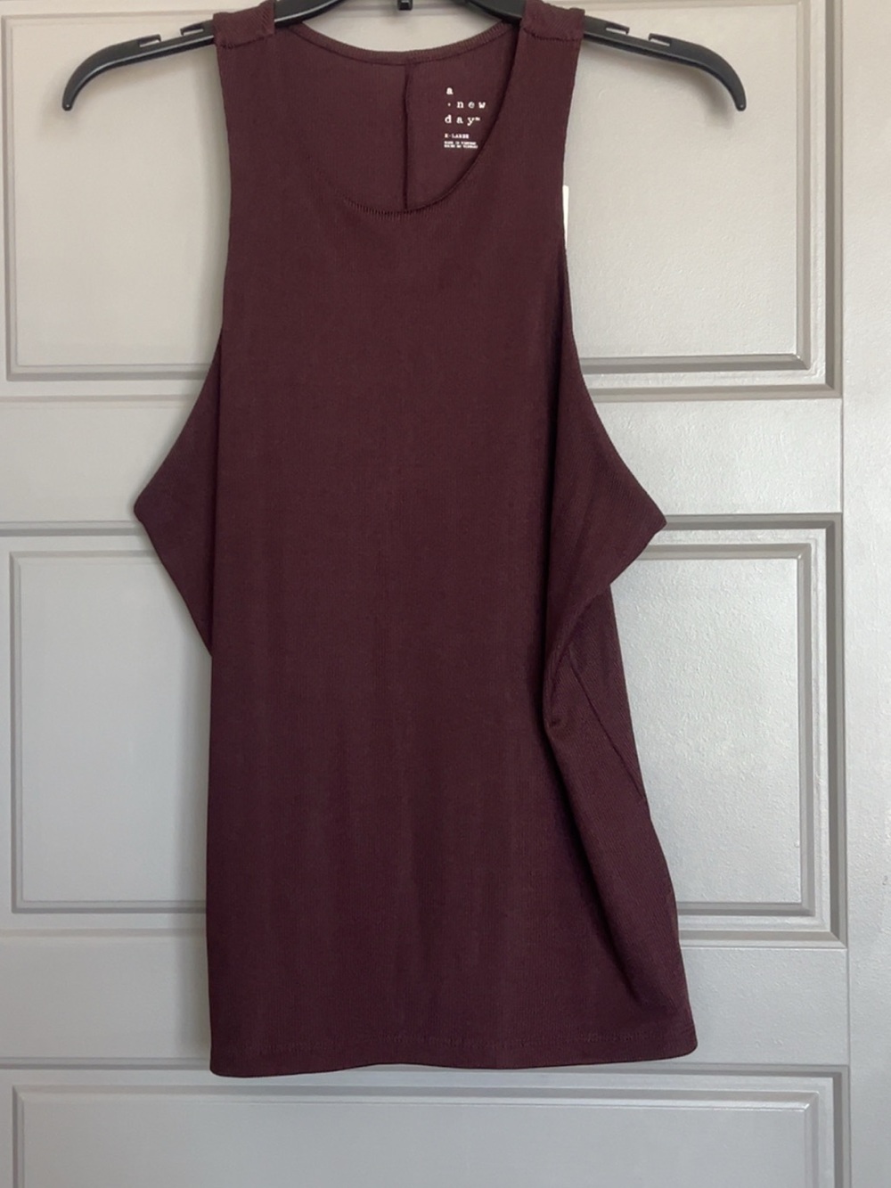 a new day Tank Top in Deep Wine